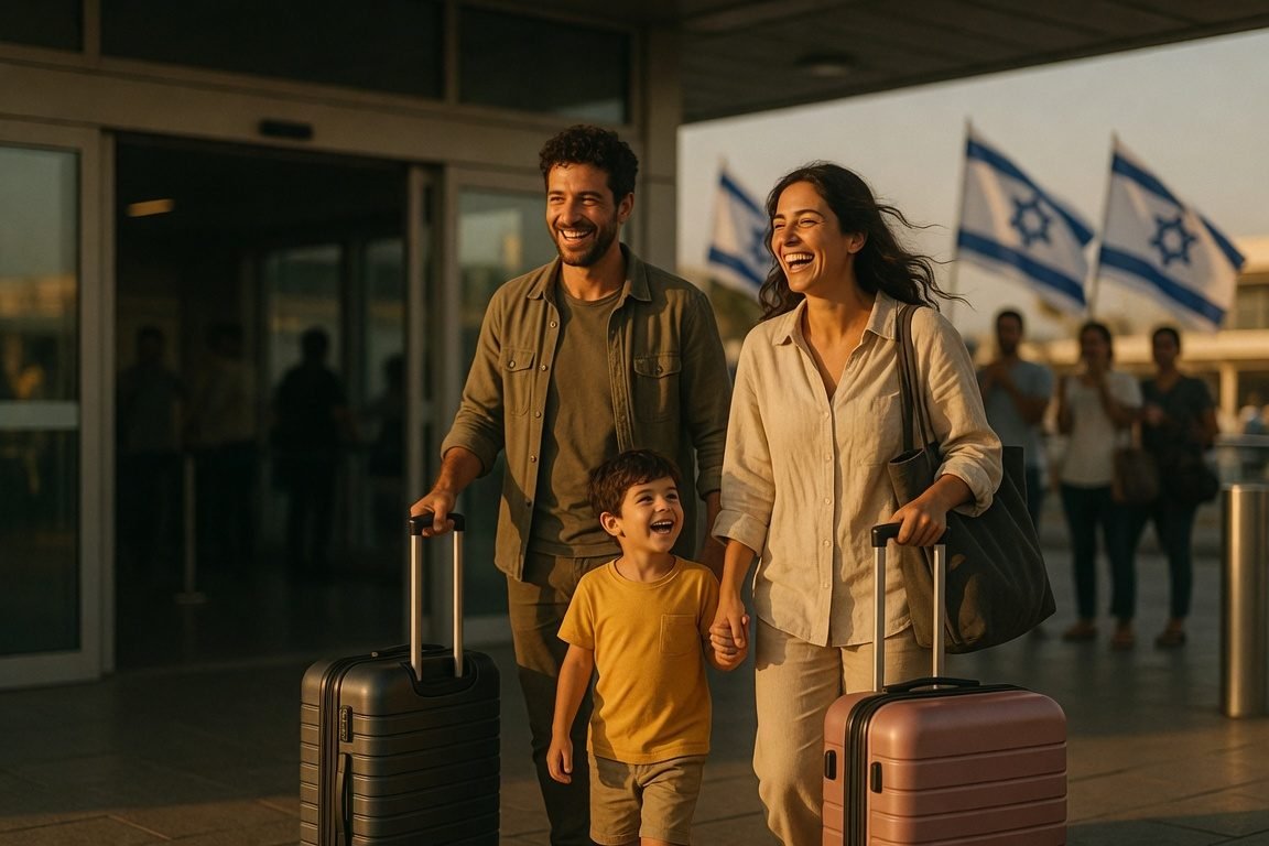 New olim landing in Israel