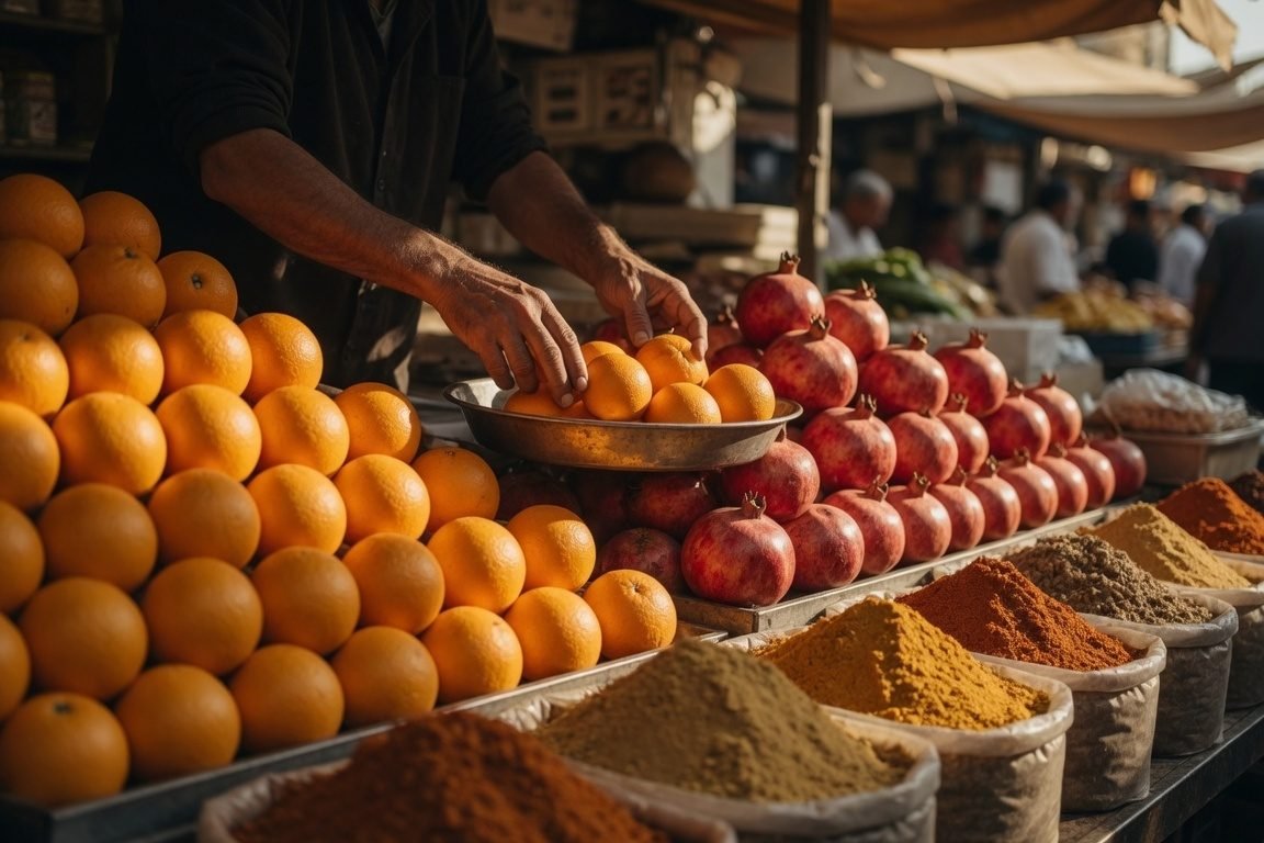 Israeli shuk market stall